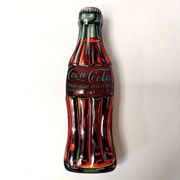Coca Cola Other - Vintage Coca Cola Soda Pop Bottle Shaped Tin Container Box 2003 Metal